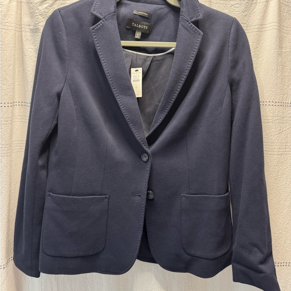 Talbots Navy Women's Blazer Jacket - NEW Classic Tailored Style - Picture 2 of 8